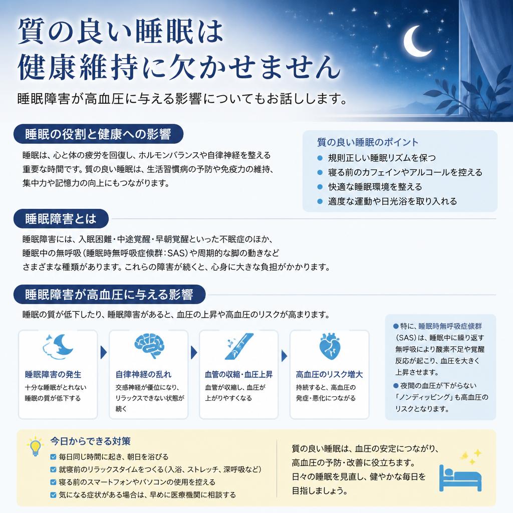 睡眠障害と高血圧の関係