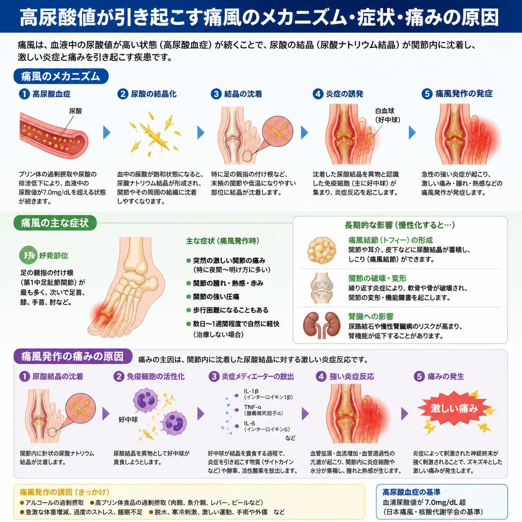 高尿酸値がもたらす痛風