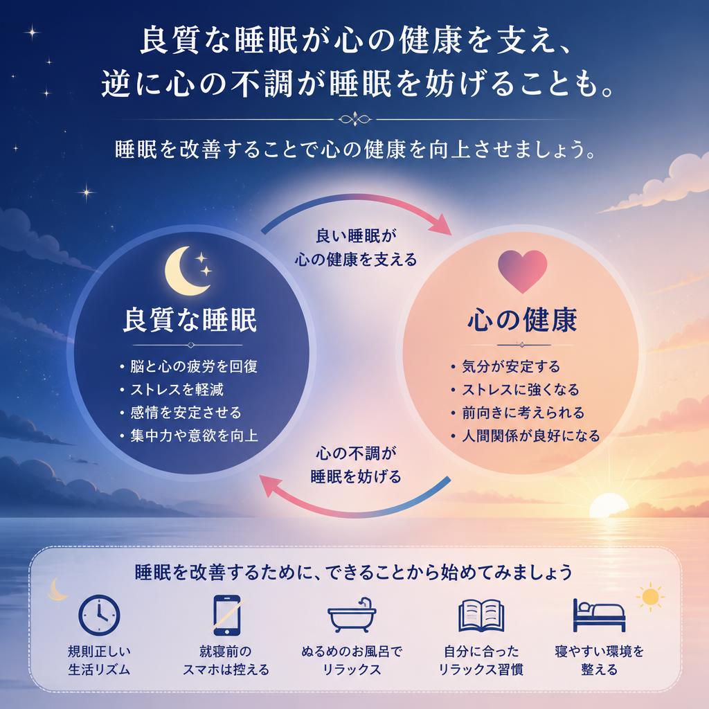 心の健康と睡眠の密接な関係